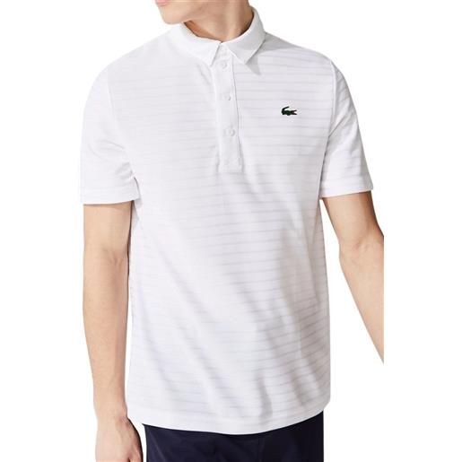 Lacoste polo da tennis da uomo Lacoste men's sport textured breathable golf polo shirt - white