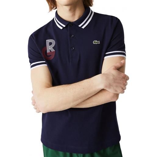 Lacoste polo da tennis da uomo Lacoste men's sport roland garros edition piqué polo shirt - navy blue/white/red