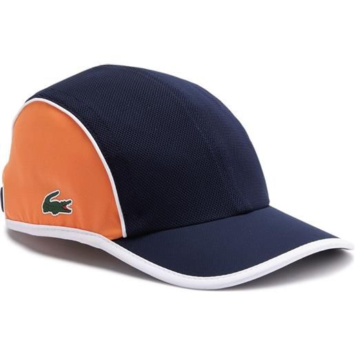 Lacoste berretto da tennis Lacoste men's sport mesh panel light cap - navy blue/orange/green/white
