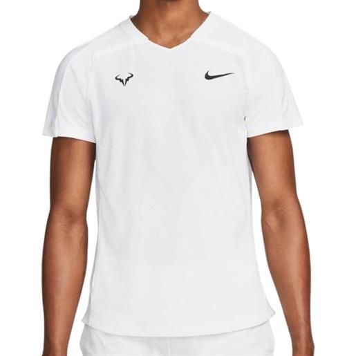 Nike t-shirt da uomo Nike court dri-fit advantage rafa top - white/white/black
