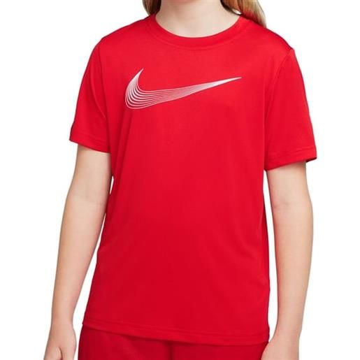 Nike maglietta per ragazzi Nike dri-fit short sleeve training top - university red/white