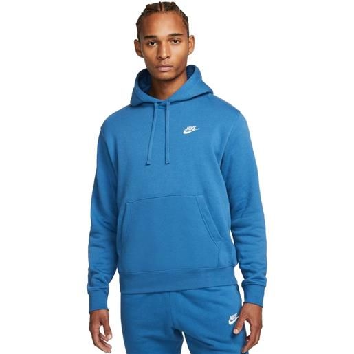 Nike felpa da tennis da uomo Nike sportswear club hoodie po bb - dark marine blue/dark marine blue/white
