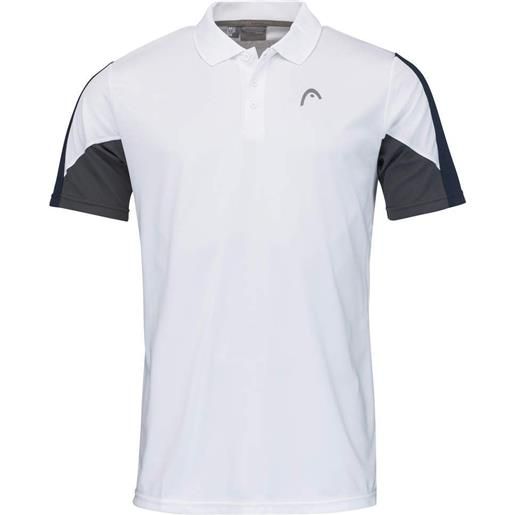 Head polo da tennis da uomo Head club 22 tech polo shirt m - white/dark blue