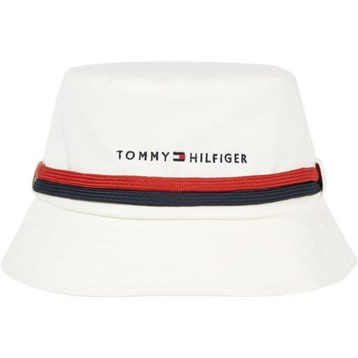 Tommy Hilfiger berretto da tennis Tommy Hilfiger established tape bucket man - white
