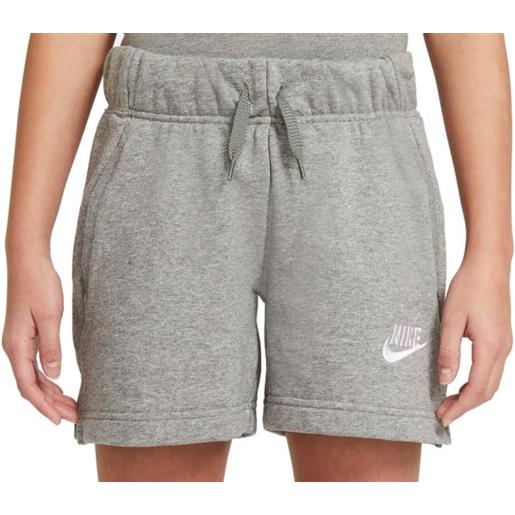 Nike pantaloncini per ragazze Nike sportswear club ft 5 short - carbon heather/white