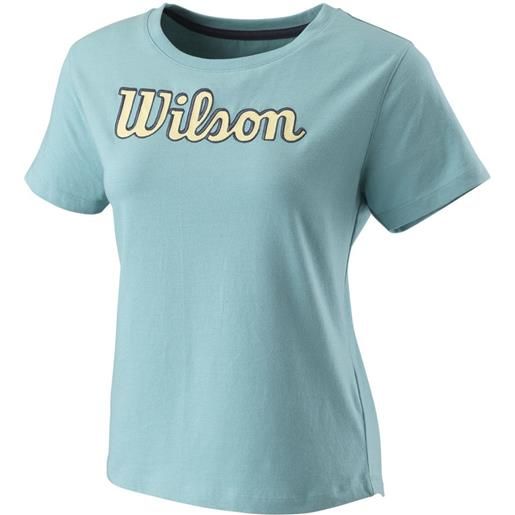 Wilson maglietta donna Wilson script eco cotton tee w - reef waters