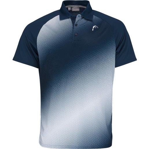 Head polo da tennis da uomo Head performance polo shirt m - dark blue/print perf