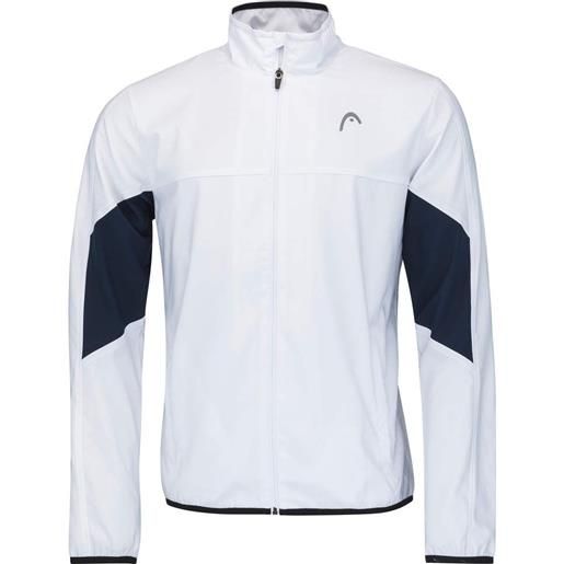 Head felpa da tennis da uomo Head club 22 jacket m - white/dark blue