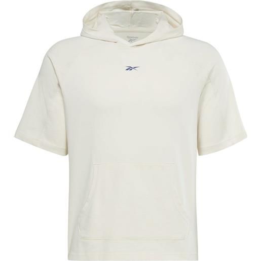 Reebok t-shirt da uomo Reebok les mills hooded tee - classic white