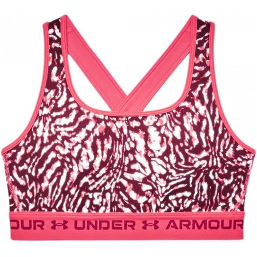 Under Armour reggiseno Under Armour women's armour mid crossback printed sports bra - penta pink/black