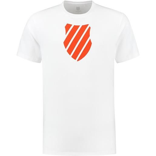 K-Swiss t-shirt da uomo K-Swiss tac hypercourt logo tee 2 - white/spicy orange