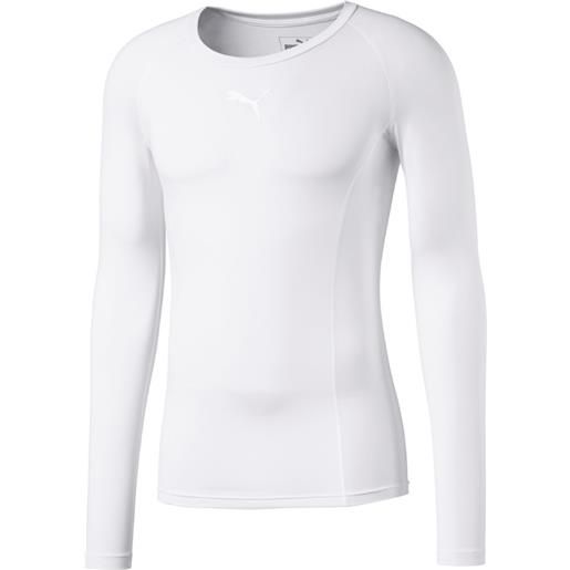 Puma t-shirt da tennis da uomo Puma liga baselayer tee long sleeve - puma white