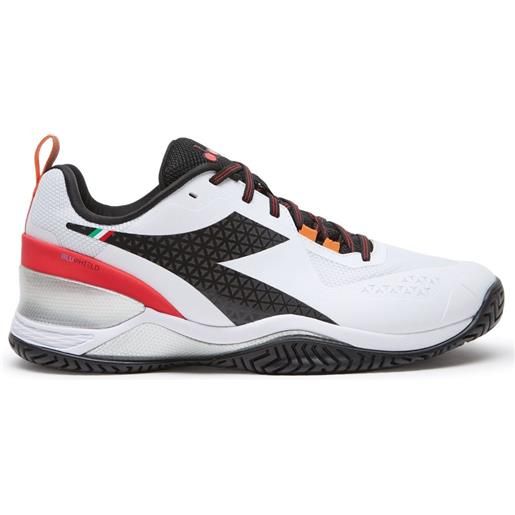 Diadora scarpe da tennis da uomo Diadora blushield torneo ag - white/black/fiery red