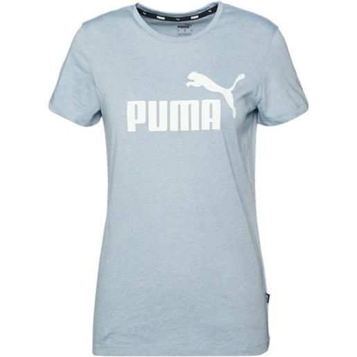 Puma maglietta donna Puma ess logo heather tee - blue wash