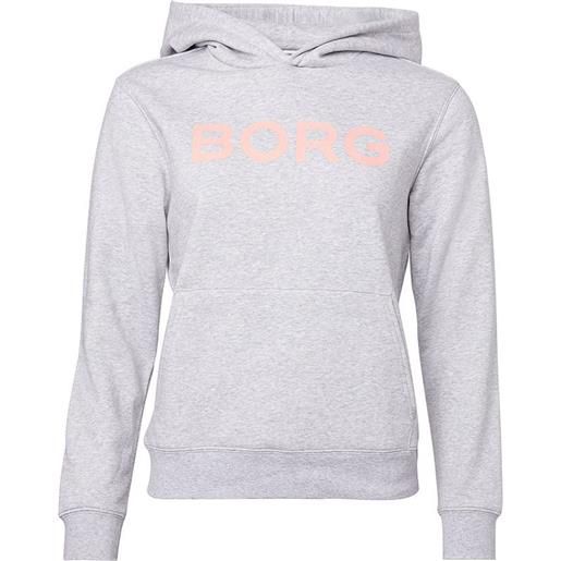 Björn Borg felpa da tennis da donna Björn Borg logo hoodie - light grey melange
