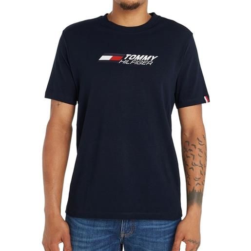 Tommy Hilfiger t-shirt da uomo Tommy Hilfiger essentials big logo short sleeve tee - desert sky