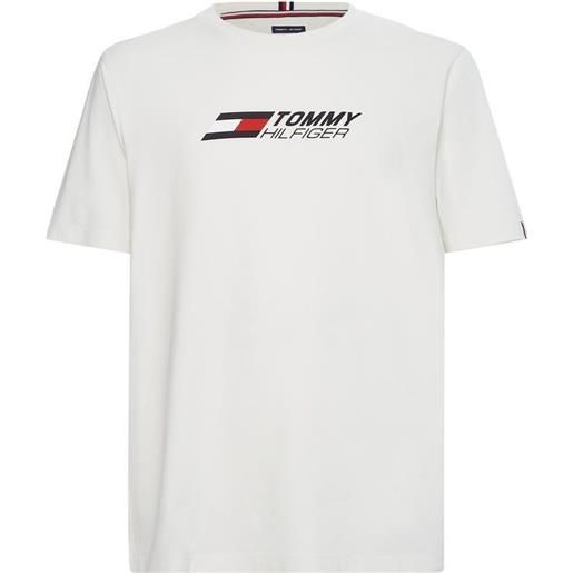 Tommy Hilfiger t-shirt da uomo Tommy Hilfiger essentials big logo short sleeve tee - ivory