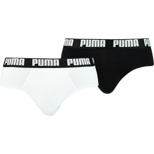 Puma boxer sportivi da uomo Puma brief 2p - white/black