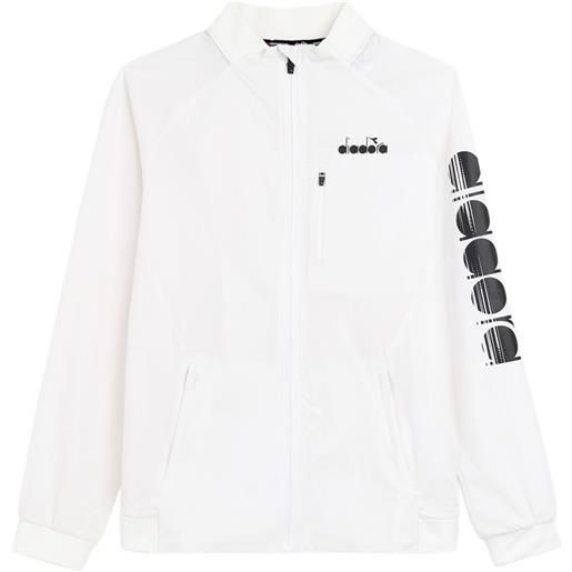 Diadora felpa da tennis da uomo Diadora fz jacket m - optical white
