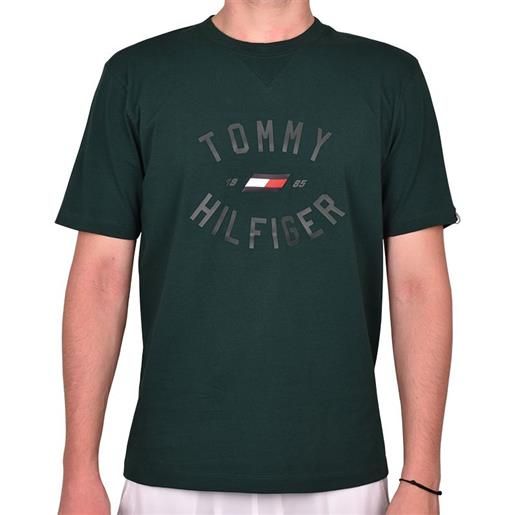 Tommy Hilfiger t-shirt da uomo tommy varsity graphic short sleeve tee - hunter