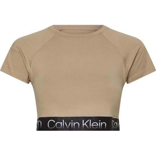 Calvin Klein maglietta donna Calvin Klein wo ss croped t-shirt - aluminum