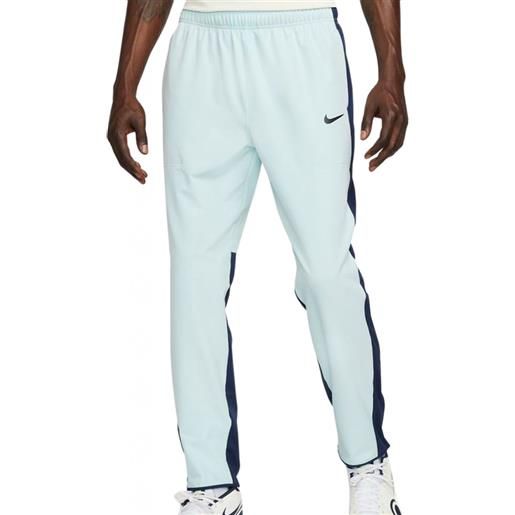 Nike pantaloni da tennis da uomo Nike court advantage trousers - glacier blue/midnight navy/black