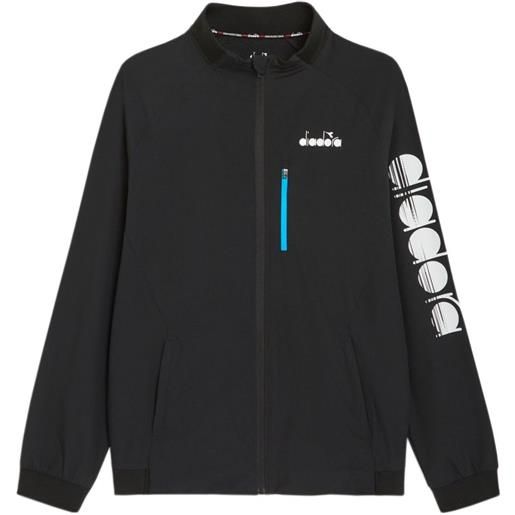 Diadora giacca da tennis da uomo Diadora fz jacket - black