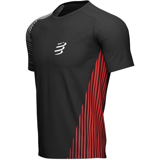 Compressport t-shirt da uomo Compressport performance ss tshirt - black/red
