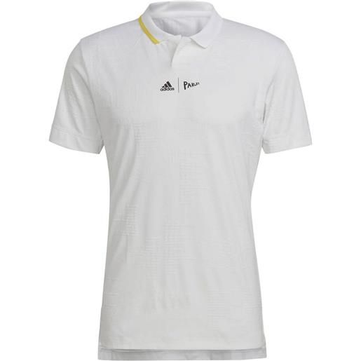 Adidas polo da tennis da uomo Adidas london polo - white/impact yellow