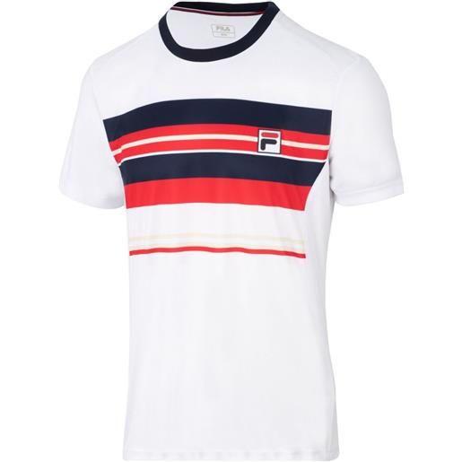 Fila t-shirt da uomo Fila t-shirt sean - white/fila navy/fila red stripe