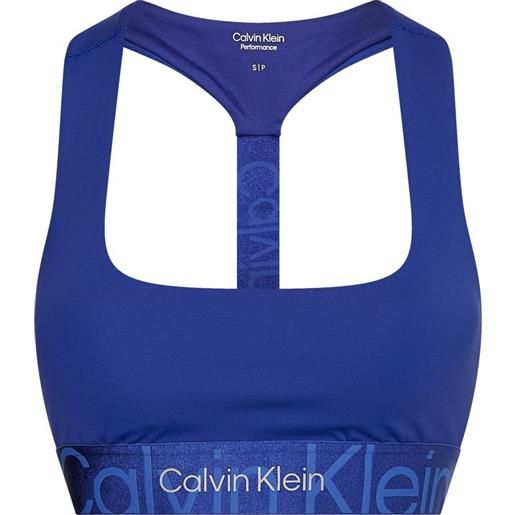 Calvin Klein reggiseno Calvin Klein wo medium support sports bra - clematis blue