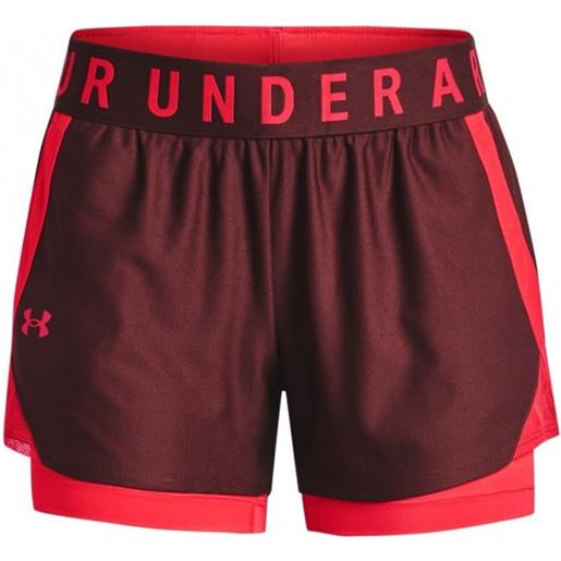 Under Armour pantaloncini da tennis da donna Under Armour play up 2in1 shorts - chestnut red/radio red