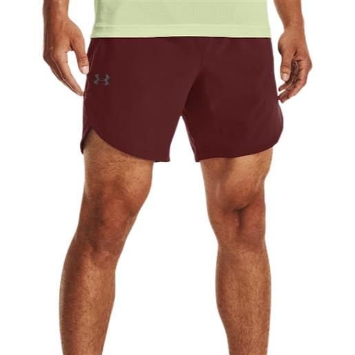 Under Armour pantaloncini da tennis da uomo Under Armour men's ua stretch woven shorts - chestnut red/metallic solder