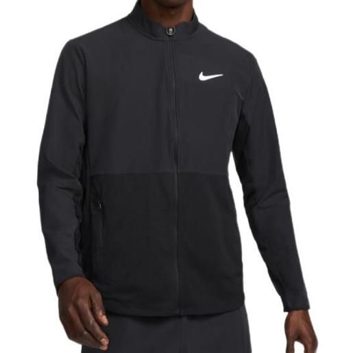 Nike felpa da tennis da uomo Nike court advantage packable jacket - black/white
