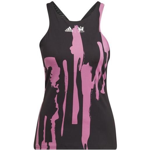 Adidas top da tennis da donna Adidas new york y-tank - black/semi pulse lilac