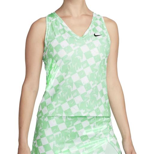 Nike top da tennis da donna Nike court dri-fit fall victory tank - green glow/black