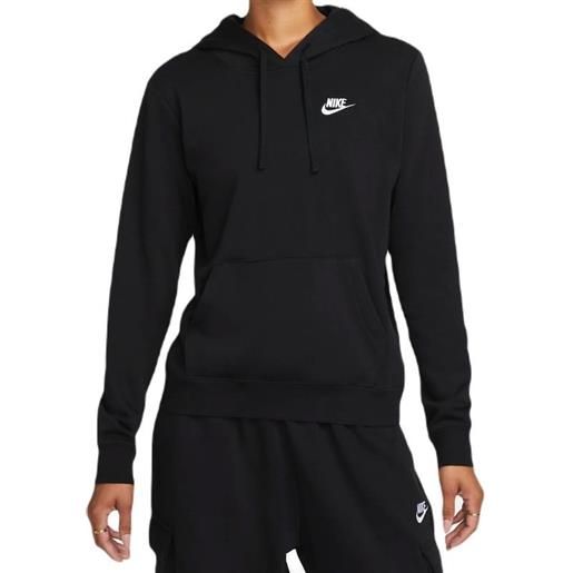 Nike felpa da tennis da donna Nike sportswear club fleece pullover hoodie - black/white
