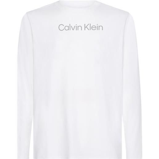 Calvin Klein t-shirt da tennis da uomo Calvin Klein pw l/s t-shirt - bright white
