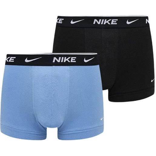 Nike boxer sportivi da uomo Nike everyday cotton stretch trunk 2p - uni blue/black