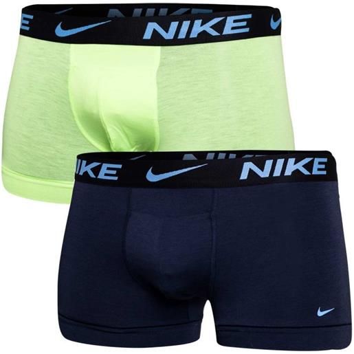 Nike boxer sportivi da uomo Nike everyday dri-fit re. Luxe trunk 2p - ghost green/obsidian