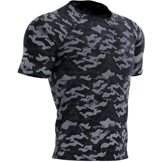 Compressport t-shirt da uomo Compressport training short sleeve t-shirt camo premium - black/camo