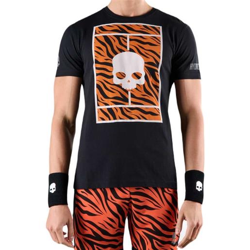 Hydrogen t-shirt da uomo Hydrogen court cotton t-shirt - black/orange tiger