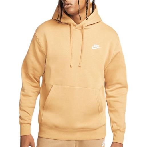 Nike felpa da tennis da uomo Nike sportswear club fleece pullover hoodie - elemental gold/elemental gold/white