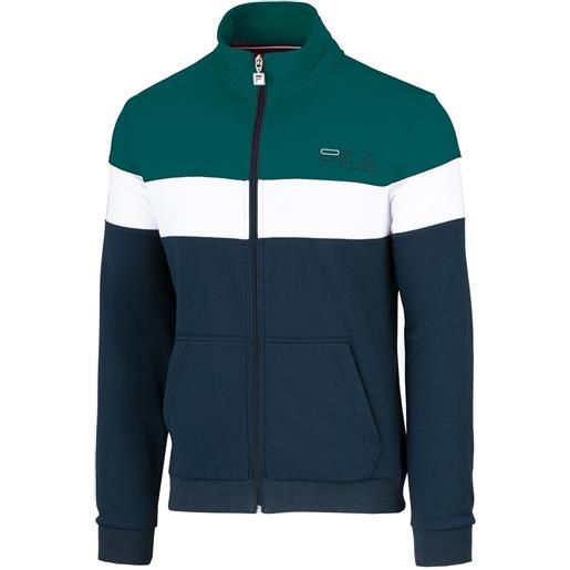 Fila felpa da tennis da uomo Fila jacket lenni - peacoat blue/white/deep teal