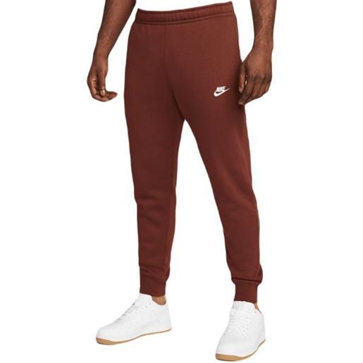 Nike pantaloni da tennis da uomo Nike sportswear club fleece - oxen brown/oxen brown/white