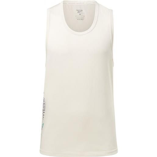 Reebok t-shirt da uomo Reebok les mills activchill+dreamblend tank - classic white