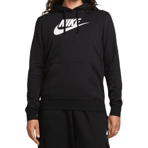 Nike felpa da tennis da donna Nike sportswear club fleece logo pullover hoodie - black/white