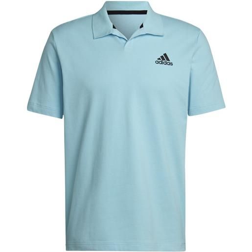 Adidas polo da tennis da uomo Adidas club house 3-bar tennis polo shirt - bliss blue