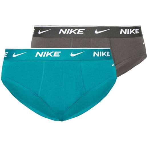 Nike boxer sportivi da uomo Nike everyday cotton stretch brief 2p - bright spruce/anthracite