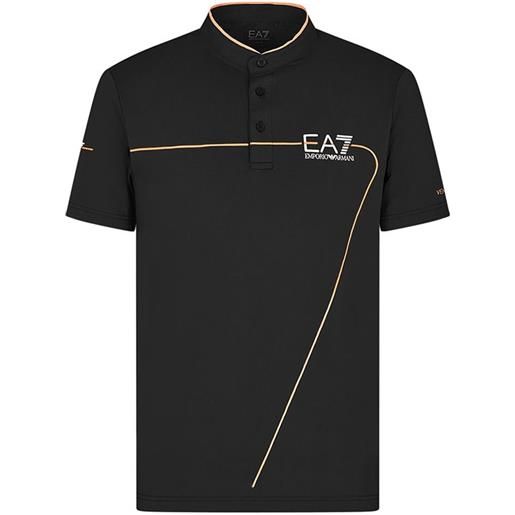 EA7 polo da tennis da uomo EA7 man jersey jumper - black